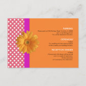 Roze en Sinaasappel met Daisy Enclosure Kaart (Voorkant)