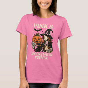 Roze en spookachtig met een doel - Halloween T-shirt