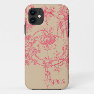 Roze en Tan Toile iPhone 11 Hoesje