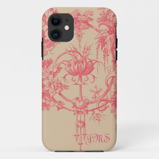 Roze en Tan Toile Case-Mate iPhone Case (Achterkant)