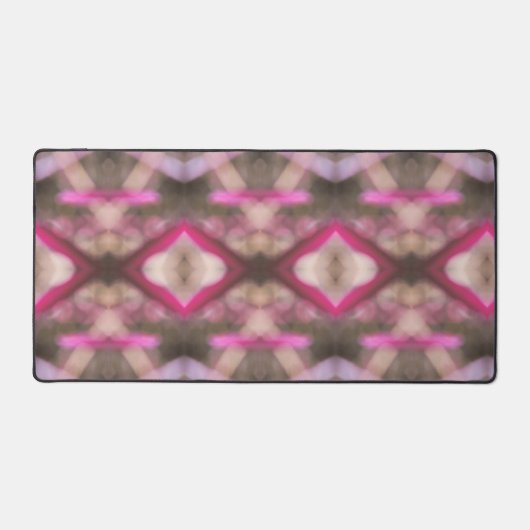 Roze en Taupe Boho Chique Abstract Patroon Bureaumat (Voorkant)