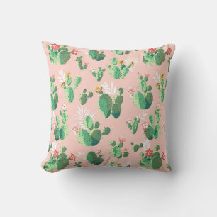 Roze en Teal Cactus Southwestern Kussensloop Kussen