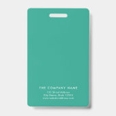 Roze en Teal Gelaagde Foto Badge (Achterkant)