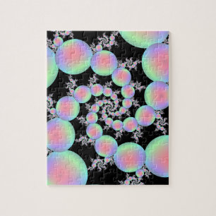 Roze en Turquoise Balloon Spiral Legpuzzel