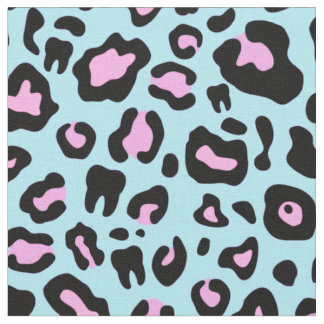 Roze en turquoise Dentale spuitdruk Stof
