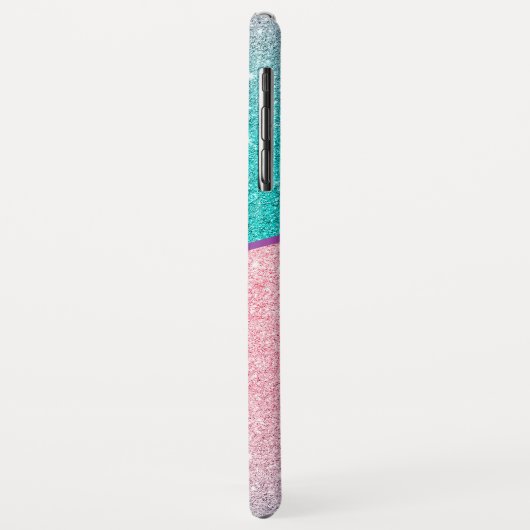 Roze en turquoise geometrisch ontwerp Case-Mate iPhone case (Achterkant/links)