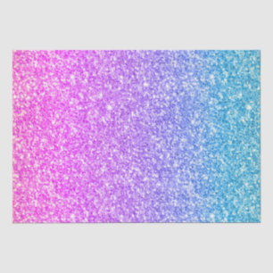 Roze en Turquoise gradiënt Glitter Afdrukken Tissuepapier
