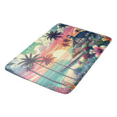  Roze en Turquoise Kust Badmat (Gekanteld)