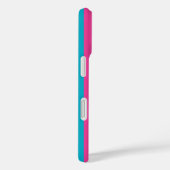 Roze en turquoise monogramstrepen Case-Mate iPhone case (Achterkant / Rechts)
