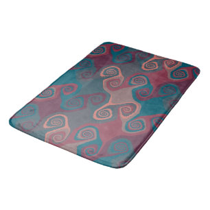 Roze en Turquoise Swirl abstract Badmat