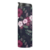 Roze en Violet Rozen Floral Pattern Aangepaste naa Thermosbeker (Geroteerd rechts)