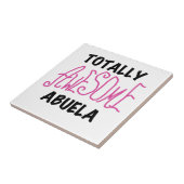 Roze en volledig Geweldige Abuela Gifts Tegeltje (Zijkant)