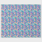 Roze en  Waterverf bloemen Cadeaupapier (Vlak)