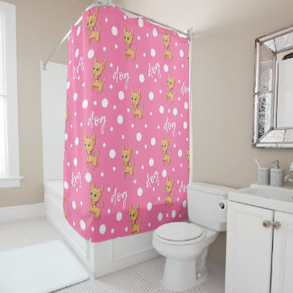 Roze en White Chihuahua Shower Curtain Douchegordijn