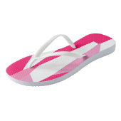 roze en wit abstract teenslippers (Schuin)