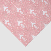 Roze en wit art-deco-patroon tissuepapier (Detail)