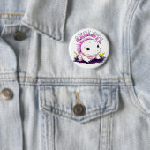 Roze en Wit Axolotl gepersonaliseerd Ronde Button 5,7 Cm (In situ)