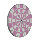 roze en wit dartbord (Voorkant Links)