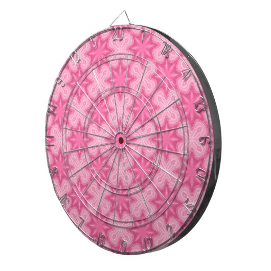 Roze en wit dartbord (Voorkant Rechts)