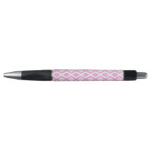 Roze en wit diamantpatroon pen (Voorkant)