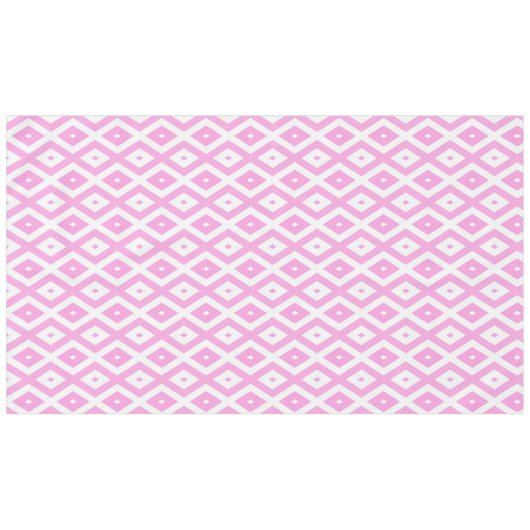 Roze en wit diamantpatroon tafelkleed (Voorkant (Horizontaal))