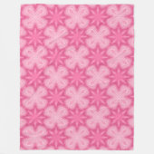 Roze en Wit Fleece Deken (Voorkant)