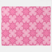 Roze en Wit Fleece Deken (Voorkant (Horizontaal))