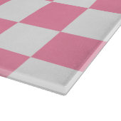 Roze en wit gecontroleerd snijplank (Hoek)