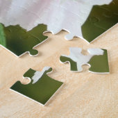 Roze en wit Geranium Jigzaag Puzzle Legpuzzel (Zijkant)