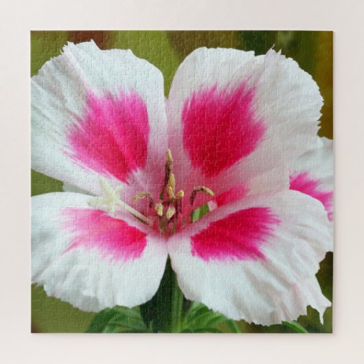 Roze en wit Geranium Jigzaag Puzzle Legpuzzel (Verticaal)