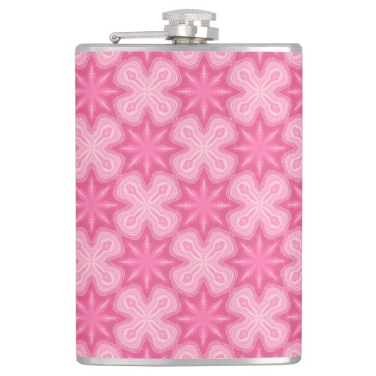 Roze en wit heupfles (Voorkant)