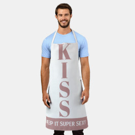 roze en wit houden het Super Sexy KISS Schort