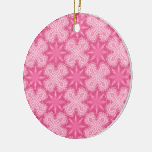 Roze en wit keramisch ornament (Links)