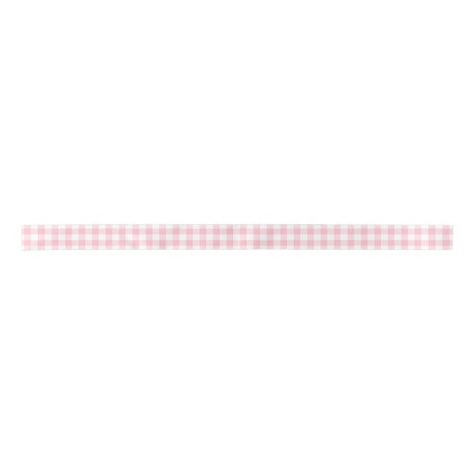 Roze en Wit Klein Grootte Gingham Controleert Lint (Voorkant)