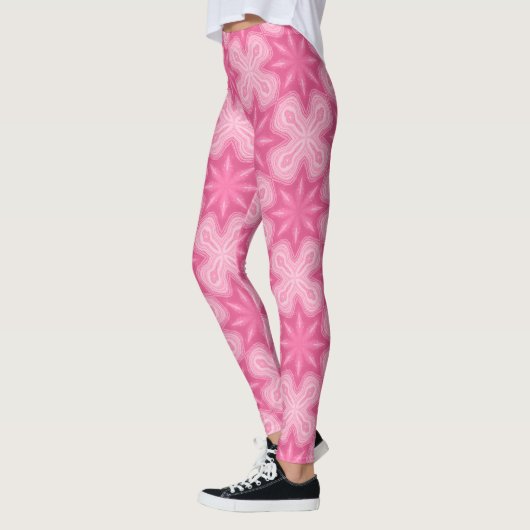 Roze en wit leggings (Links)