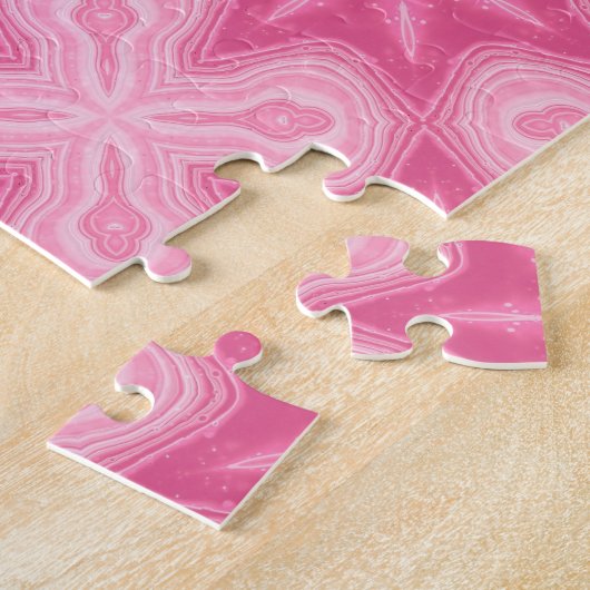 Roze en wit legpuzzel (Zijkant)