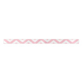 Roze en Wit Medium Horizontaal Chevron Lint (Voorkant)