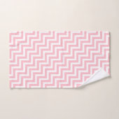 Roze en Wit Medium Size Diagonale Chevron Bad Handdoek (Handdoek)