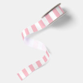 Roze en Wit Medium Size Verticale Stripes Lint (Achterkant)
