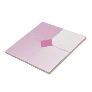 Roze en wit ontworpen Tegel Tegeltje
