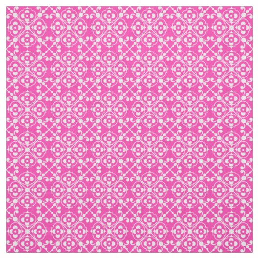 Roze en wit patroon stof (Swatch)