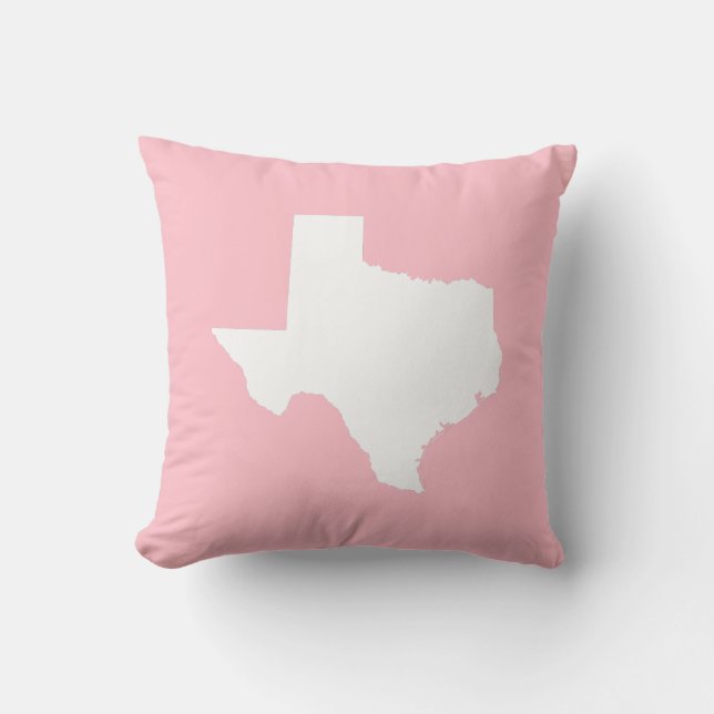 Roze en Wit Texas Kussen (Voorkant)