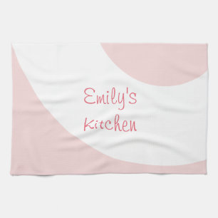 Roze en wit theedoek
