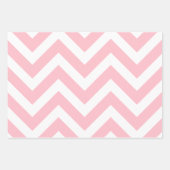 Roze en Wit Verschillende Maten Chevron Inpakpapier Vel (Voorkant)