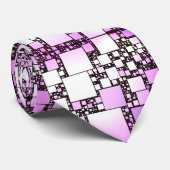 Roze en Wit Vierkant Dancing Stropdas (Opgerold)