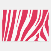 Roze en wit zebra patroon inpakpapier vel (Voorkant 2)