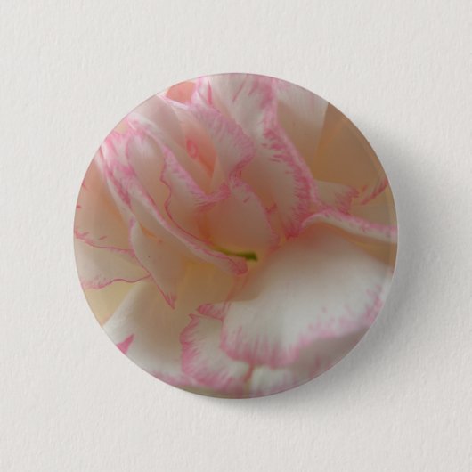 Roze en witte anjerbloem Button (Voorkant)