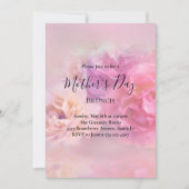 roze en witte anjers Moederdag Brunch Kaart (Voorkant)