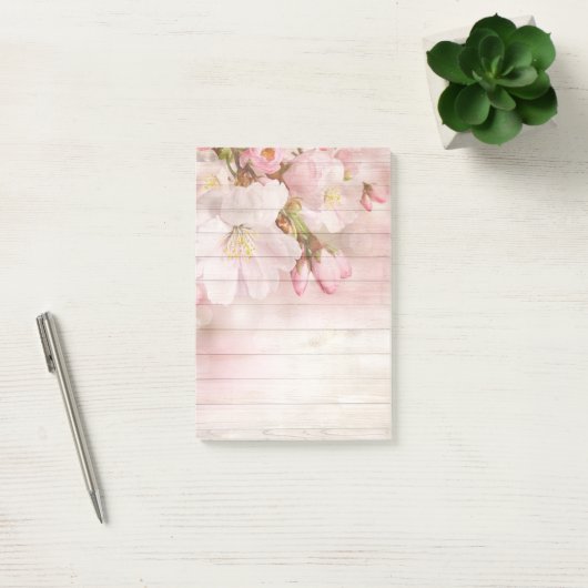 Roze en witte appels bloesems post-it® notes (Kantoor)