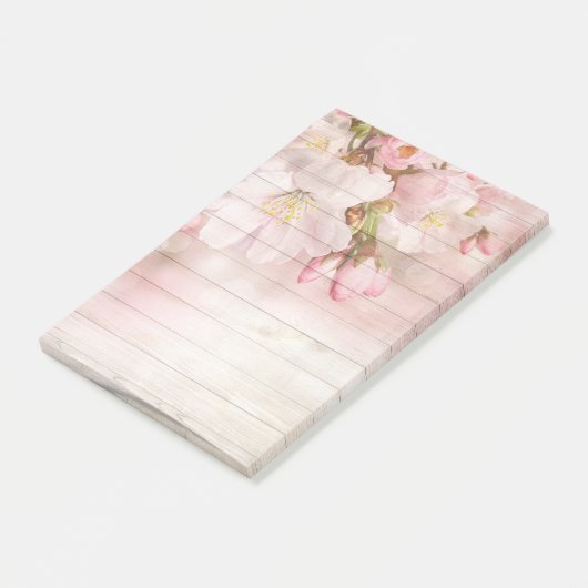 Roze en witte appels bloesems post-it® notes (Schuin)